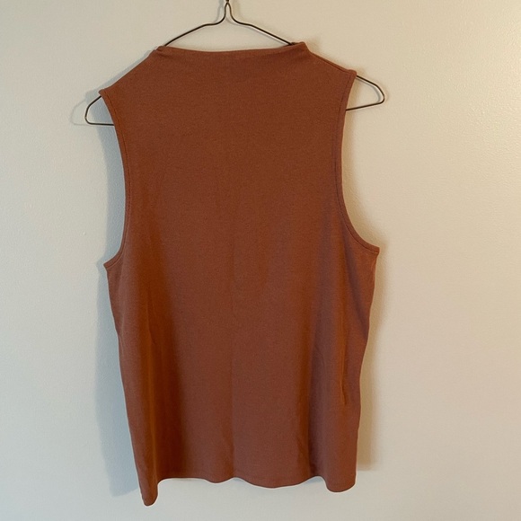 a new day Tops - A New Day Women’s Sleeveless Cognac Orange Brown Color Top Size XL